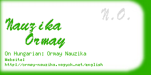 nauzika ormay business card